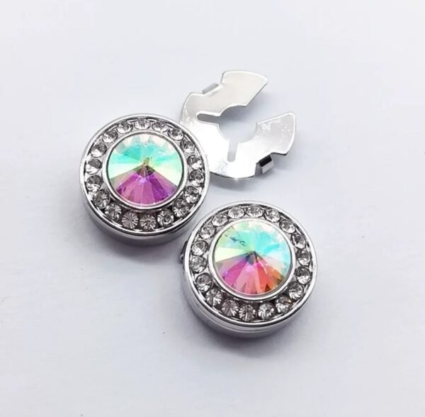 Fashion Custom Suit Shirt Cufflinks & Button Covers with Rhinestones - Multiple Colors