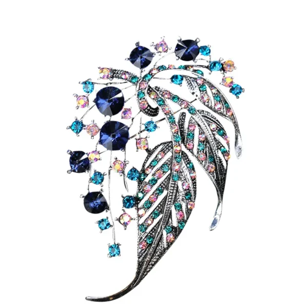Big Water Drop Rainbow Crystal Moon Brooches Fashion Luxury Elegant Alloy Brooch Lady Party Pins Birthday Gifts - Image 6