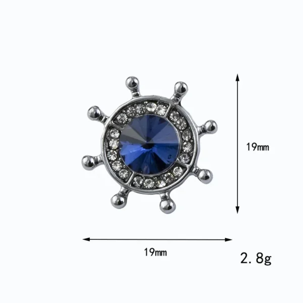 Korean Fashion Crystal Anchor Rudder Brooch Men's Suit Shirt Badge Collar Pins Brooch Jewelry Luxury for Women Accessories Gifts - Image 6