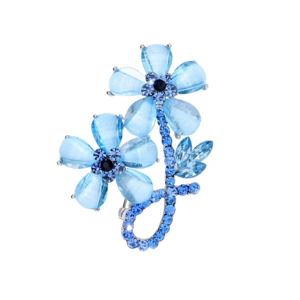 CINDY XIANG Beautiful Flower Brooches For Women Transparant Elegant Summer Fashion Jewelry 2 Colors Available - Image 2